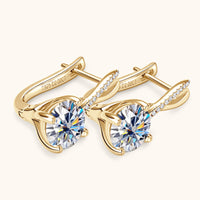 Fit for Royalty 4 Carat Moissanite 925 Sterling Silver Earrings