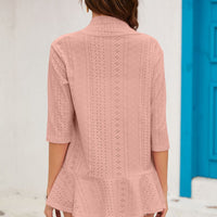 Half Sleeve Open Front Cardigan