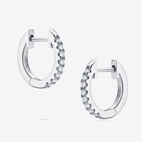 Moissanite 925 Sterling Silver Huggie Earrings
