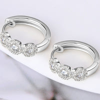 Moissanite 925 Sterling Silver Huggie Earrings