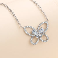 Mademoiselle Moissanite Butterfly Pendant Necklace