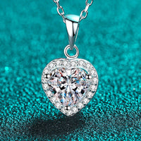 Shining Love 1 Carat Moissanite Pendant Chain Necklace