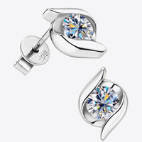 Emily Anne 1 Carat Moissanite 925 Sterling Silver Stud Earrings