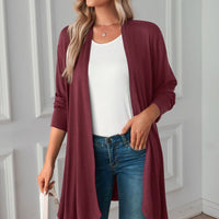 Open Front Long Sleeve Cardigan