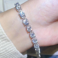 Hannah High Roller 10 Carat Moissanite Platinum-Plated Bracelet