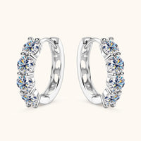 Wrapped In Your Embrace 2.4 Carat Moissanite Huggie Earrings