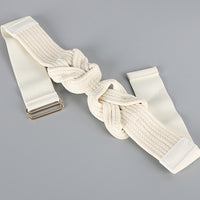 PU Leather Wide Elastic Belt