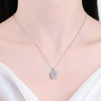 Geometric Pendant 1 Carat Moissanite Chain Necklace