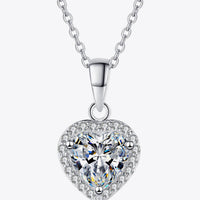 Shining Love 1 Carat Moissanite Pendant Chain Necklace