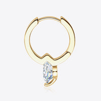 Solitary Bliss 2 Carat Moissanite 925 Sterling Silver Drop Earrings