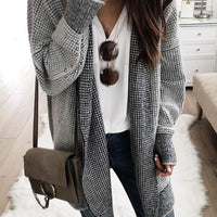 Heathered Open Front Longline Cardigan