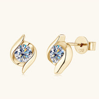 Emily Anne 1 Carat Moissanite 925 Sterling Silver Stud Earrings