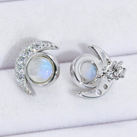 925 Sterling Silver Moonstone Stud Earrings