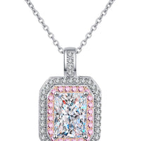 Geometric Pendant 1 Carat Moissanite Chain Necklace