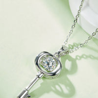 Moissanite Key Pendant Necklace