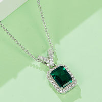 Regal Appeal 1.25 Carat Lab-Grown Emerald Pendant Necklace