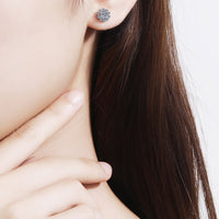 Moissanite Floral-Shaped Stud Earrings