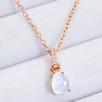 Moonstone Teardrop Pendant Necklace