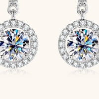 Diva Gorgeous 2 Carat Moissanite 925 Sterling Silver Drop Earrings