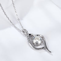 Platinum-Plated 1 Carat Moissanite Pendant Necklace