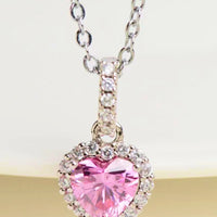 One Pretty Love 1 Carat Moissanite Heart Pendant Necklace