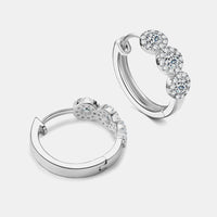 Moissanite 925 Sterling Silver Huggie Earrings