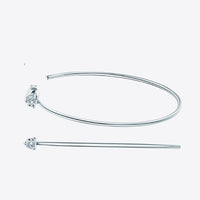 Party Vixen 925 Sterling Silver Moissanite Hoop Earrings