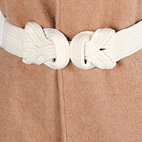 PU Leather Wide Elastic Belt