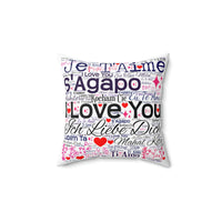 How To Say I Love You Spun Polyester Square Pillow