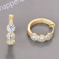 Moissanite 925 Sterling Silver Huggie Earrings