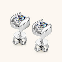 Emily Anne 1 Carat Moissanite 925 Sterling Silver Stud Earrings