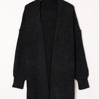Heathered Open Front Longline Cardigan