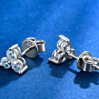 Moissanite 925 Sterling Silver Stud Earrings