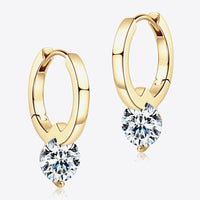 Solitary Bliss 2 Carat Moissanite 925 Sterling Silver Drop Earrings