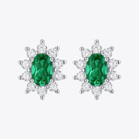 My True Love 1 Carat Lab-Grown Emerald Stud Earrings