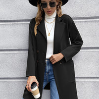 Lapel Collar Long Sleeve Blazer