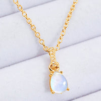 Moonstone Teardrop Pendant Necklace