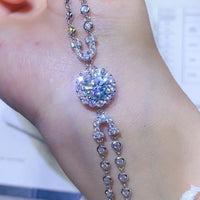 Timeless Love 2 Carat Moissanite Double-Layered Bracelet