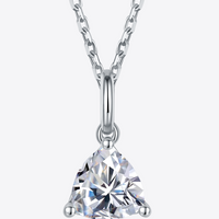 Triumph Diva 1 Carat Moissanite Pendant 925 Sterling Silver Necklace