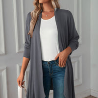Open Front Long Sleeve Cardigan