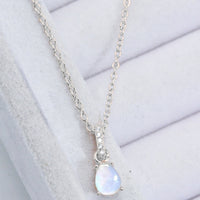 Moonstone Teardrop Pendant Necklace