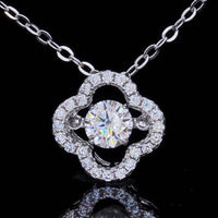 Louis Petal 925 Sterling Silver Moissanite  Pendant Necklace
