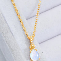 Moonstone Teardrop Pendant Necklace
