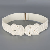 PU Leather Wide Elastic Belt