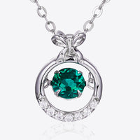 Lab-Grown Emerald Pendant Necklace