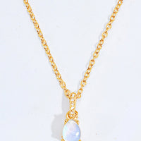 Moonstone Teardrop Pendant Necklace