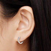 Moissanite 925 Sterling Silver Huggie Earrings