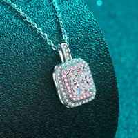 Geometric Pendant 1 Carat Moissanite Chain Necklace
