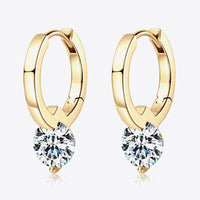 Solitary Bliss 2 Carat Moissanite 925 Sterling Silver Drop Earrings