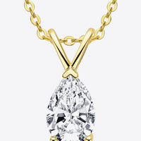 Tear of Joy 1.5 Carat Moissanite Pendant 925 Sterling Silver Necklace